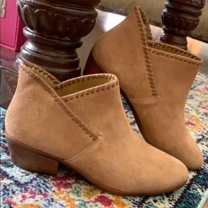 Jack Rogers Sadie suede booties, size 8 1/2